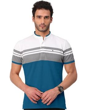 striped henley t-shirt