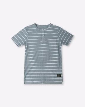 striped henley t-shirt