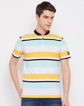 striped henley t-shirt