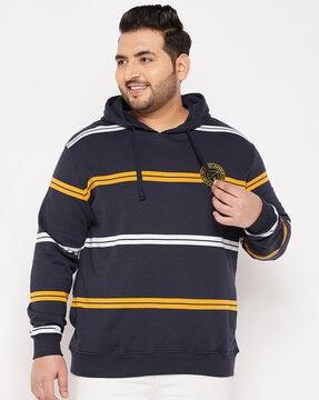 striped hooded sweatshirt