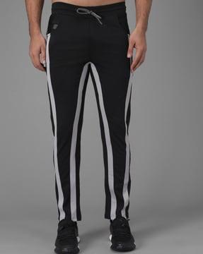 striped insert pockets track pant