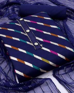 striped jacquard 3-piece dress material