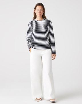 striped jersey cotton crew-neck t-shirt