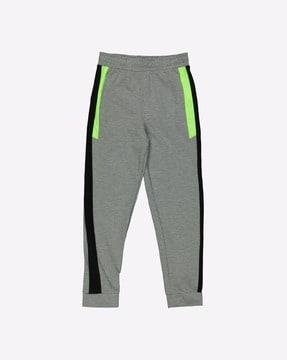 striped joggers with elasticated waistband
