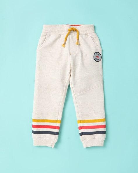 striped joggers with slip pockets
