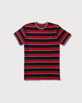 striped knit crew-neck t-shirt