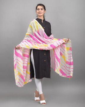 striped lace dupatta