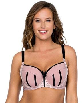 striped lightly padded bra