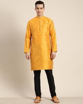 striped long kurta with full sleeves