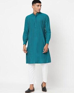 striped long kurta