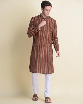 striped long kurta