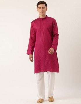 striped long regular kurta