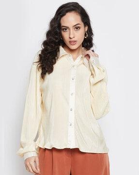 striped loose fit shirt