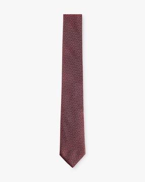 striped micro patterned pure silk tie