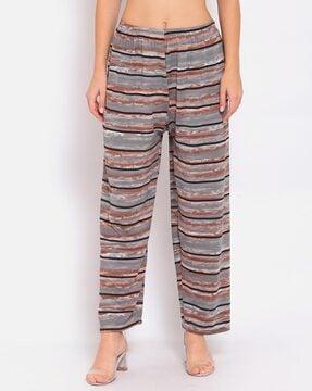 striped mid-rise palazzos
