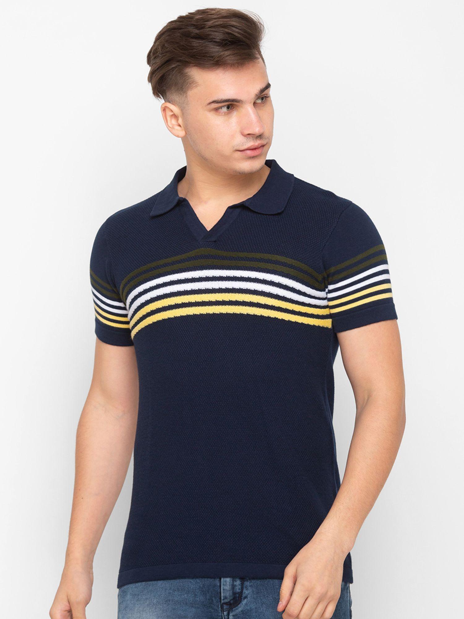 striped navy sweater
