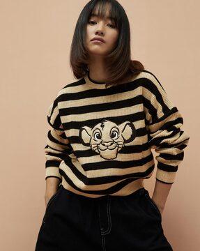 striped oversized fit sweatshirt