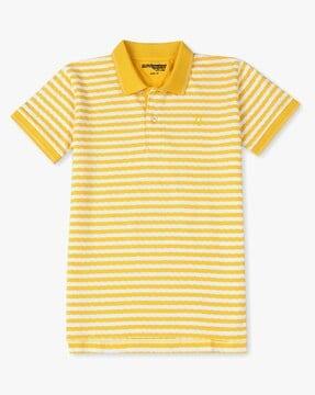 striped oversized polo t-shirt