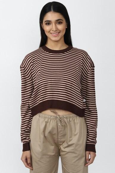 striped oversized sweatshirt