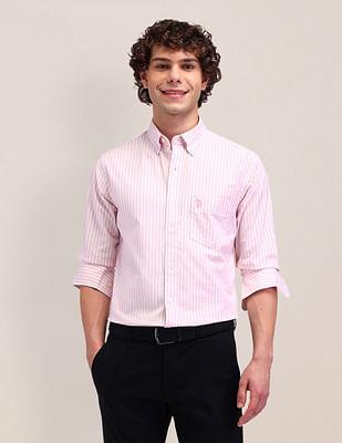 striped oxford tailored fit shirt