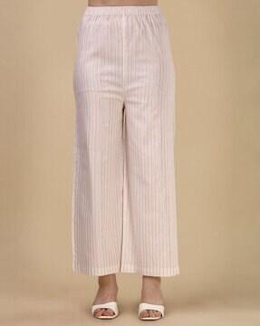 striped palazzos pants with elasticated waist