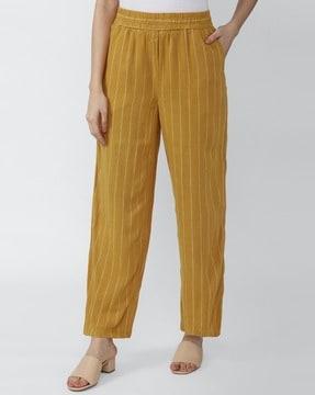 striped palazzos with insert pockets