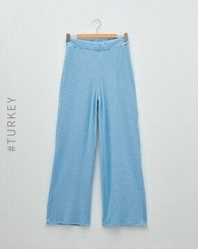 striped pants with elasticated waist