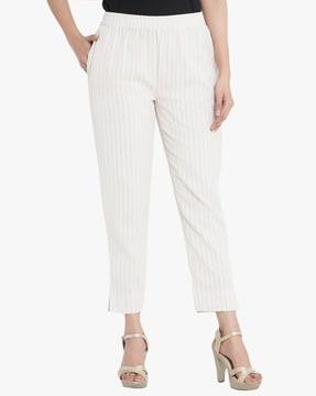 striped pants with insert pocket