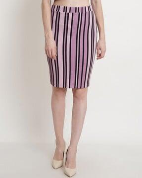 striped pencil skirt