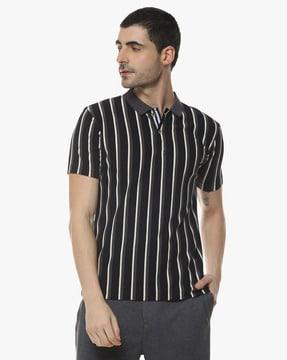 striped polo t-shirt