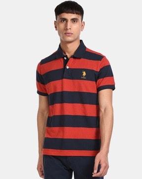 striped polo t-shirt