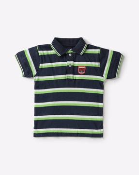 striped polo t-shirt