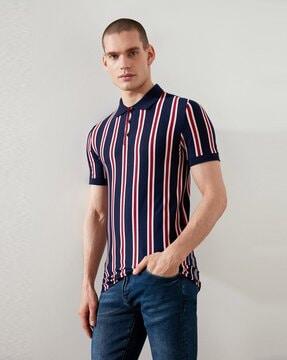 striped polo t-shirt