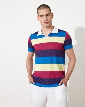 striped polo t-shirt