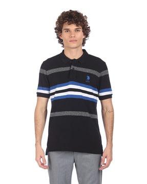 striped polo t-shirt