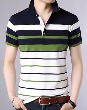 striped polo t-shirt