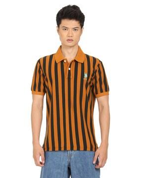 striped polo t-shirt