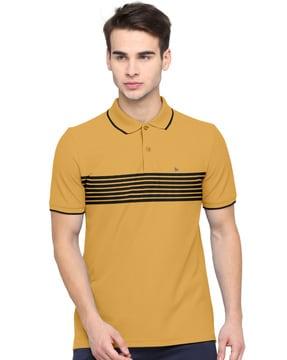 striped polo t-shirt