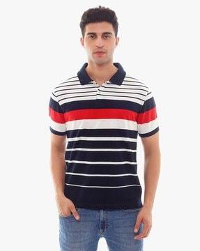 striped polo t-shirt