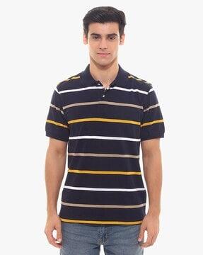 striped polo t-shirt