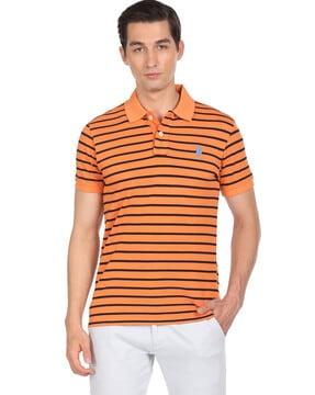 striped polo t-shirt