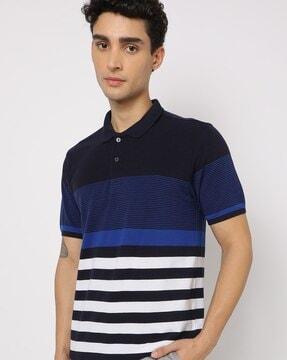 striped polo t-shirt