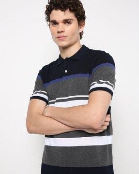 striped polo t-shirt