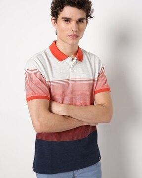 striped polo t-shirt