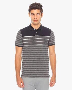 striped polo t-shirt