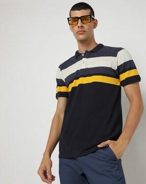 striped polo t-shirt