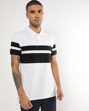 striped polo t-shirt