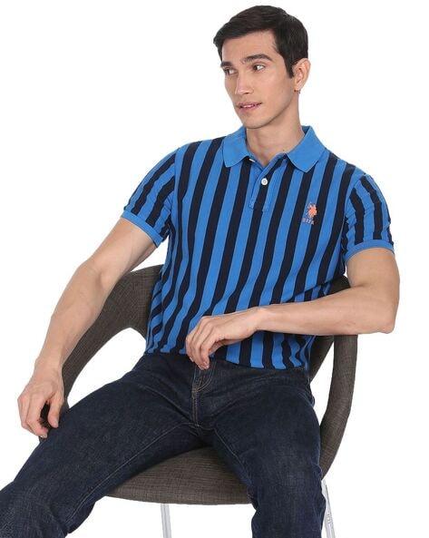 striped polo t-shirt