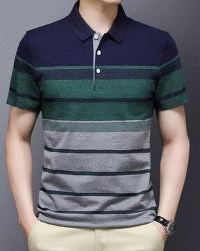 striped polo t-shirt