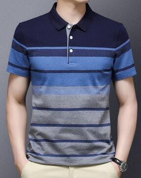 striped polo t-shirt